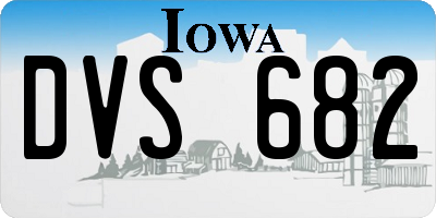 IA license plate DVS682