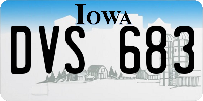 IA license plate DVS683