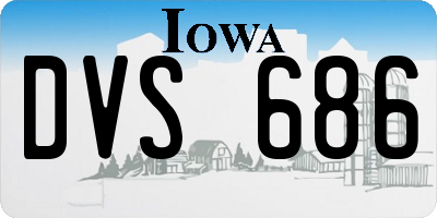 IA license plate DVS686