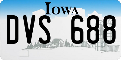 IA license plate DVS688