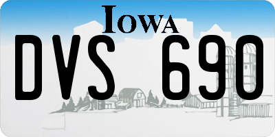 IA license plate DVS690
