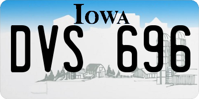 IA license plate DVS696