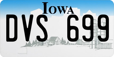 IA license plate DVS699