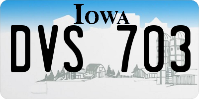IA license plate DVS703