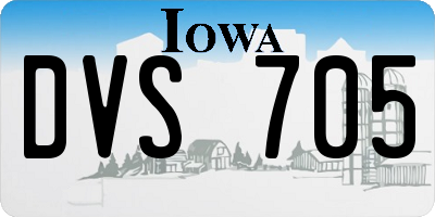 IA license plate DVS705