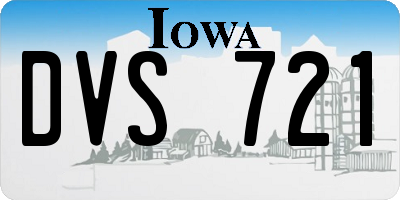 IA license plate DVS721