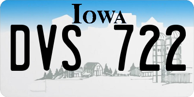 IA license plate DVS722