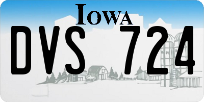 IA license plate DVS724