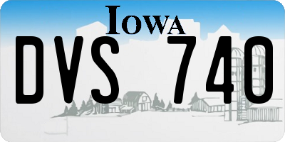 IA license plate DVS740