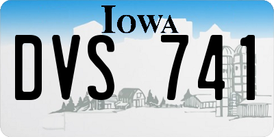 IA license plate DVS741