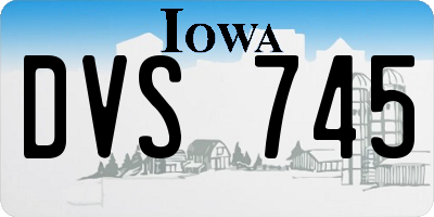 IA license plate DVS745