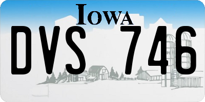 IA license plate DVS746