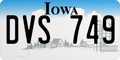 IA license plate DVS749
