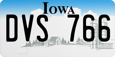 IA license plate DVS766