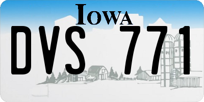 IA license plate DVS771