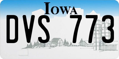 IA license plate DVS773