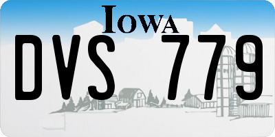 IA license plate DVS779
