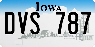 IA license plate DVS787
