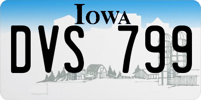 IA license plate DVS799