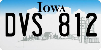 IA license plate DVS812