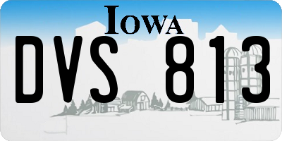 IA license plate DVS813