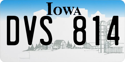 IA license plate DVS814