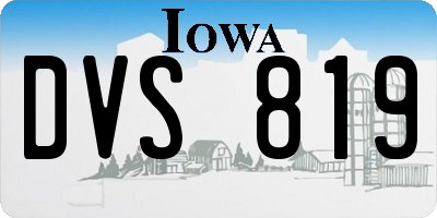 IA license plate DVS819