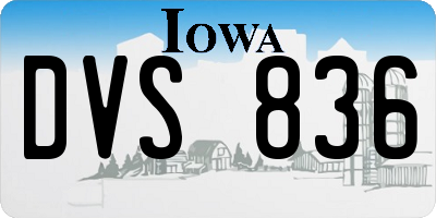 IA license plate DVS836