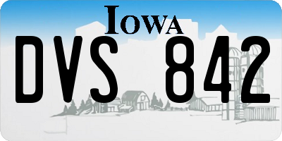 IA license plate DVS842