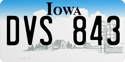 IA license plate DVS843