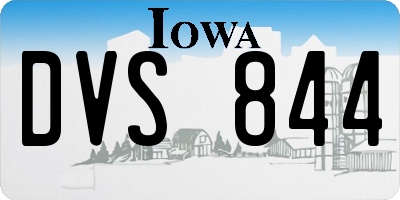 IA license plate DVS844