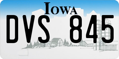 IA license plate DVS845