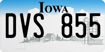IA license plate DVS855