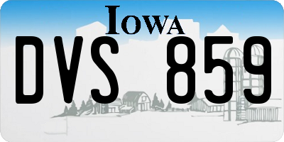 IA license plate DVS859
