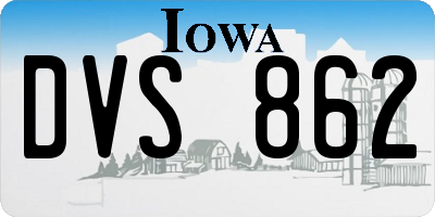 IA license plate DVS862
