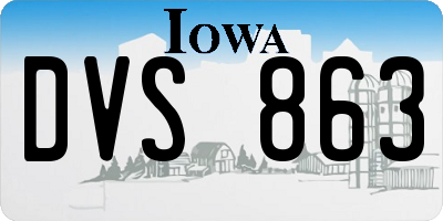 IA license plate DVS863