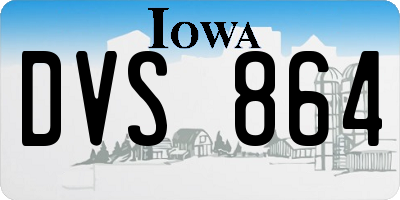 IA license plate DVS864