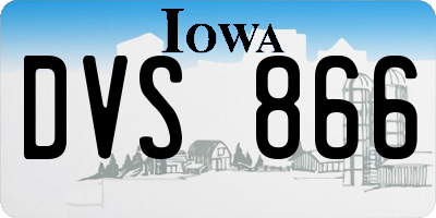 IA license plate DVS866