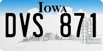 IA license plate DVS871