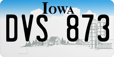IA license plate DVS873