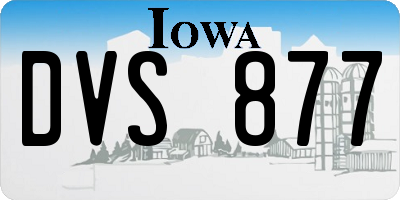 IA license plate DVS877