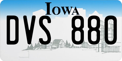 IA license plate DVS880