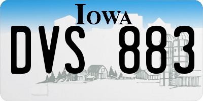 IA license plate DVS883