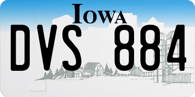 IA license plate DVS884