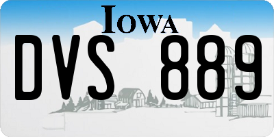 IA license plate DVS889