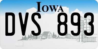 IA license plate DVS893