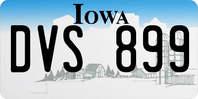 IA license plate DVS899