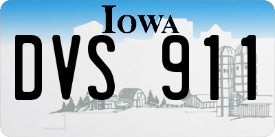IA license plate DVS911
