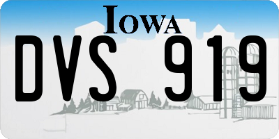 IA license plate DVS919