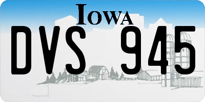 IA license plate DVS945